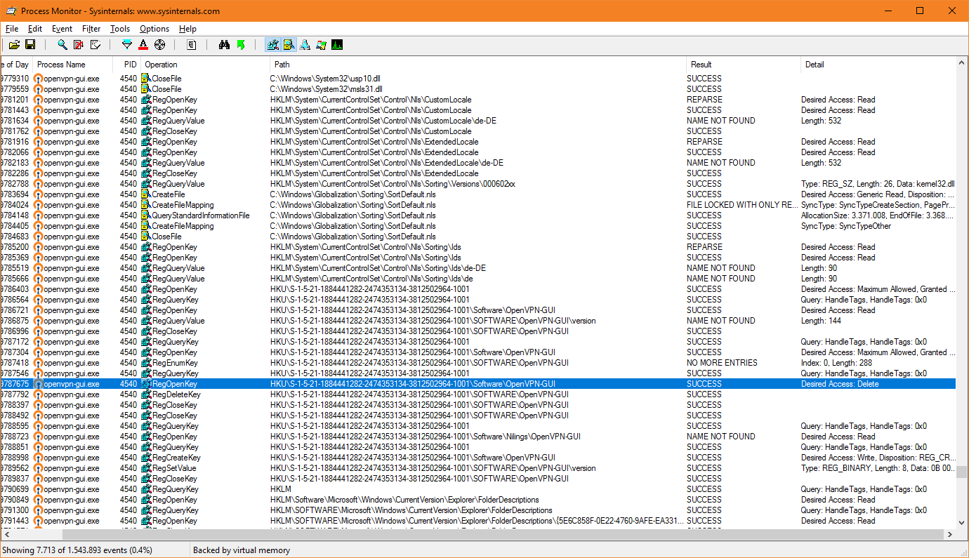 #837 (HKCU\Software\OpenVPN-GUI is deleted if