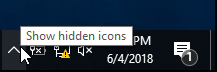 Show hidden icons
